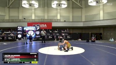 87 lbs Semifinal - Wyatt Carnrite, All-Phase Wrestling Club vs Jacob Saunders, Xtreme Training