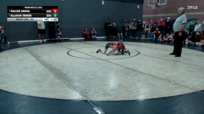 67 lbs Quarterfinal - Dallee Zerga, Challis Blackheart Wrestling Club vs Allison Tieken, Snake River Wrestling Club