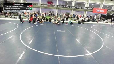 16U Girls - 115 lbs Cons. Round 3 - Cadence Christensen, Moyer Elite Wrestling vs Morgan Johnson, Team Nazar Training Center