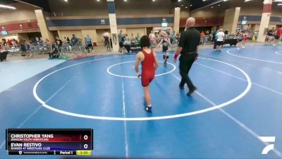 82 lbs Round 5 - Christopher Yang, Dragon Youth Wrestling vs Evan Restivo, Ranger 47 Wrestling Club