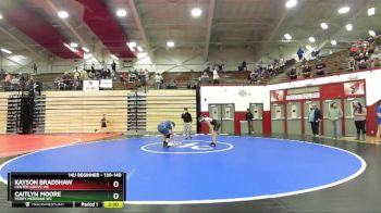 130-140 lbs Round 1 - Kayson Bradshaw, Center Grove WC vs Caitlyn Moore, Perry Meridian WC