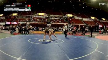 G - 190 lbs Champ. Round 2 - Aspen Smart, Flathead (Kalispell) Girls vs Brooklen Larsen, Billings West Girls