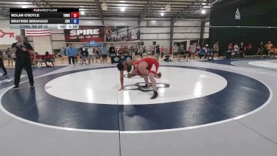 86 kg Cons. Rd Of 16 - Nolan O'Boyle, Tar Heel Wrestling Club vs Brayden Mirjavadi, Laker Wrestling Club