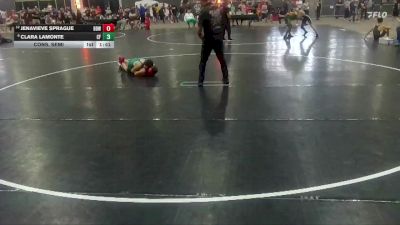 84 lbs Cons. Semi - Jenavieve Sprague, Blue Devil Wrestling vs Clara LaMonte, Celtic Forge