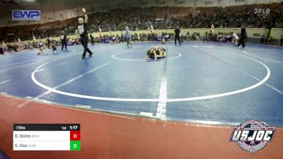 73 lbs Round Of 16 - Brady Boles, Mustang Bronco Wrestling Club vs Sutter Oss, Husky Wrestling Club