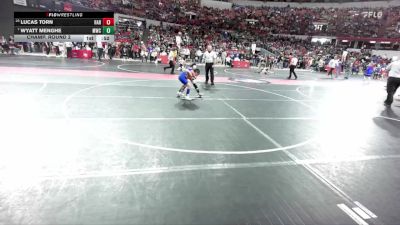78 lbs Champ. Round 2 - Wyatt Menghe, Mukwonago Wrestling Club vs Lucas Torn, Hartford