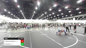 90 lbs Round Of 16 - Braden Schwarzenbach, Mantanona TC vs Brody Romero, Wrestling Academy Of The Rockies