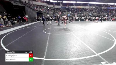 108 lbs Round Of 16 - Aidon Wright, Beebe Youth Wrestling vs Michael Klein, Brother Melchior