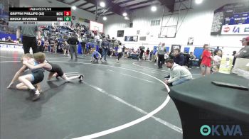 52/55 lbs Rr Rnd 1 - Griffin Phillips (52), Murray County Takedown Club vs Brock Severns, El Reno Wrestling Club
