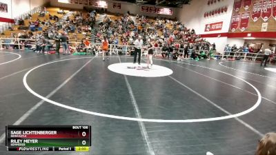 100 lbs Champ. Round 2 - Riley Meyer, Kemmerer vs Sage Lichtenberger, Newcastle