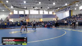 285 lbs Cons. Round 2 - Hunter Gregory, Vancleave High School vs Hunter Childers, North Pontotoc High School