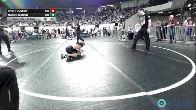 64 lbs Consi Of 4 - Rhett Coslow, Coalgate Wildcat Wrestling Club vs Mason Madrid, Team Tulsa Wrestling Club