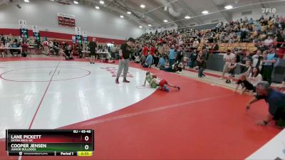 45-46 lbs Round 3 - Lane Pickett, Eaton Reds WC vs Cooper Jensen, Junior Bulldogs