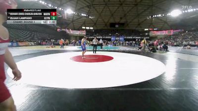 Boys 2A 175 lbs Champ. Round 1 - Rodger Jones-Charles-Shelton, Marysville Pilchuck vs Elijah Lampano, Olympic