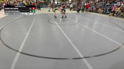 115 lbs Champ. Round 1 - Kiera Big Knife, Lander Tiger Tough vs Lillian Rothwell, Stillwater Gladiators
