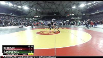 58 lbs Cons. Semi - R. Jae Gonzalez, Young Suns Wrestling Club vs James Irvine, Team Aggression Wrestling Club