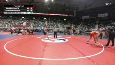 3A-126 lbs Champ. Round 1 - Ty Scarborough, Burns/Pine Bluffs vs Cayson Phillips, Newcastle