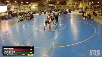 145 lbs Quarterfinal - Whitney Heit, Bishop Manogue vs Akahai Alip, Cimarron Memorial