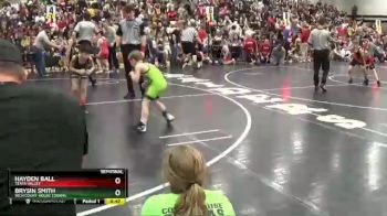 57 lbs Semifinal - Brysin Smith, WCH Court House Cobras vs Hayden Ball, Teays Valley