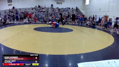 108 lbs Quarterfinal - Kash Morries, Owen County Wrestling Club vs Ethan Vest, Unattached