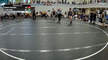 150 lbs Round 3 (6 Team) - Tyler Gray, Wellington vs Simon Goodwin, Trojan WC