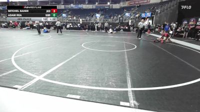128 lbs 3rd Place - Mitchel Baker, Jackson Wrestling Club vs Adam Rea, Hawkins House