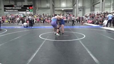235 lbs Quarterfinal - Finnley Kellerman, Trailhands vs Elizabeth Dick, Jr. Panther Wrestling Club