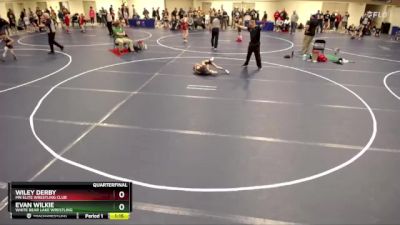 58 lbs Quarterfinal - Wiley Derby, MN Elite Wrestling Club vs Evan Wilkie, White Bear Lake Wrestling