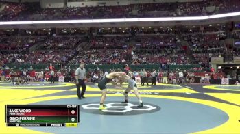 D1-157 lbs Champ. Round 1 - Gino Perrine, Nordonia vs Jake Wood, Perrysburg