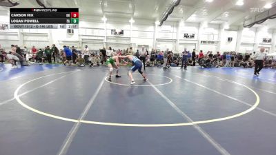 E-146 lbs Quarterfinal - Carson Hix, OH vs Logan Powell, PA