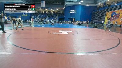 157 lbs Cons. Round 3 - Colten Jones, Woodgrove vs Abai Beishembiev, West Springfield