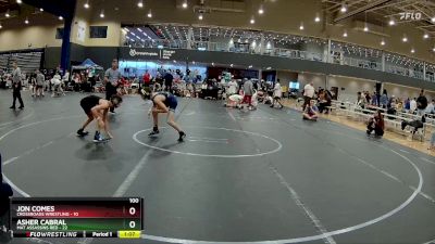 100 lbs Round 3 (4 Team) - Jon Comes, Crossroads Wrestling vs Asher Cabral, Mat Assassins Red