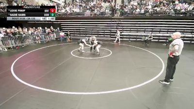 3A 135 lbs Cons. Round 3 - Lexie Finuf, Grantsville vs Sadie Sams, Canyon View