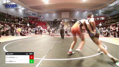 155 lbs Final - Hayden Justice, Tahlequah Wrestling Club vs Adrian Cobb, Raw Wrestling Club