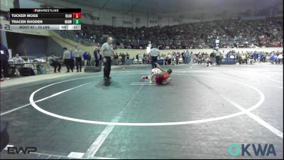 70 lbs Consi Of 4 - Tucker Moss, Blanchard Youth Wrestling Club vs Tracen Rhoden, Midwest City Bombers Youth Wrestling Club