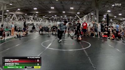 44 lbs Finals (2 Team) - Emerson Toll, Elite Squeeze vs Zeke Fellona, Pride WC