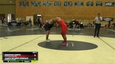 285 lbs Semifinal - Jonathan Garcia, Bakersfield College vs Joseph Ricardo Gonzales, Moorpark College