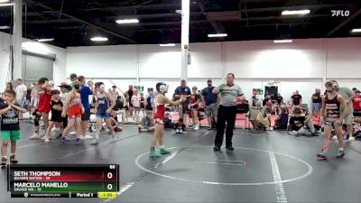 88 lbs Round 5 (6 Team) - Marcelo Manello, Savage WA vs Seth Thompson, Quaker Nation