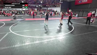 125 lbs Quarterfinal - Addison Dunn, West Bend Wildcats vs Ellie Gee, Warrior Youth Wrestling