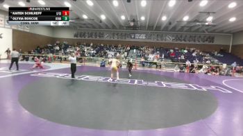 130 lbs Cons. Semi - Olyvia Roscoe, Kelly Walsh vs Kaiten Schilreff, Lingle-Ft. Laramie/Southeast