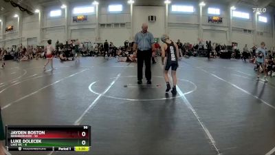 96 lbs Round 4 (10 Team) - Luke Dolecek, Lake WC vs Jayden Boston, Neighborhood