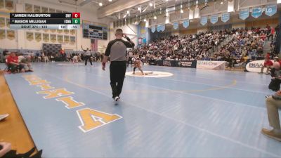 120 lbs 3rd Place Match - Jamen Haliburton, Smyrna H S vs Mason Milligan, First State Military Academy