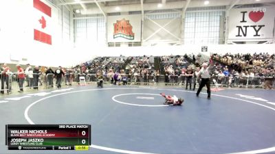 41 lbs 3rd Place Match - Walker Nichols, Black Belt Wrestling Academy vs Joseph Jaszko, LeRoy Wrestling Club