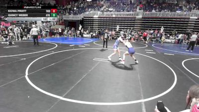 116 lbs Quarterfinal - Kiowa Pruitt, Thermopolis WC vs Quincy Weber, Athlos Wrestling