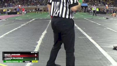 D1-132 lbs Cons. Round 1 - Brock Jandasek, Bedford HS vs Connor Palazzolo, Dakota HS