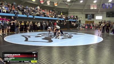 100 lbs Round 5 - Addison Schulte, West Delaware vs Livia Smith, South Tama