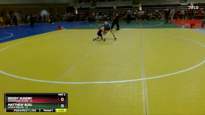 85 lbs Champ. Round 1 - Matthew Bosl, LPGE/B Wolves vs Brody Sundby, Watertown-Mayer