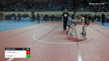 106 lbs Quarterfinal - Alex Crittenden, Grove Takedown Club vs Kurrstin Howell, Noble Takedown Club