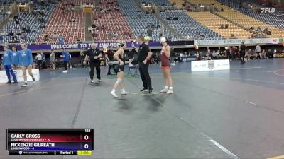 123 lbs Round 1 (16 Team) - McKenzie Gilreath, Lindenwood vs Carly Gross, Lock Haven University