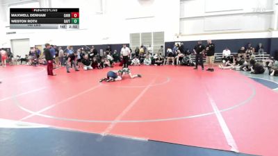 140 lbs 5th Place - Maxwell Denham, Carrollton Warrior-MS vs Weston Roth, Dayton Bandits-MS